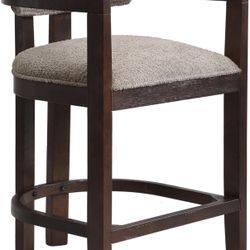 Brand New 26" Barstool Rubberwood Frame Counter Height with Fabric Seating Mid Century Upholstered Counter Height Bar Stools with Footrest for Kitchen