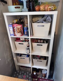 White book shelf
