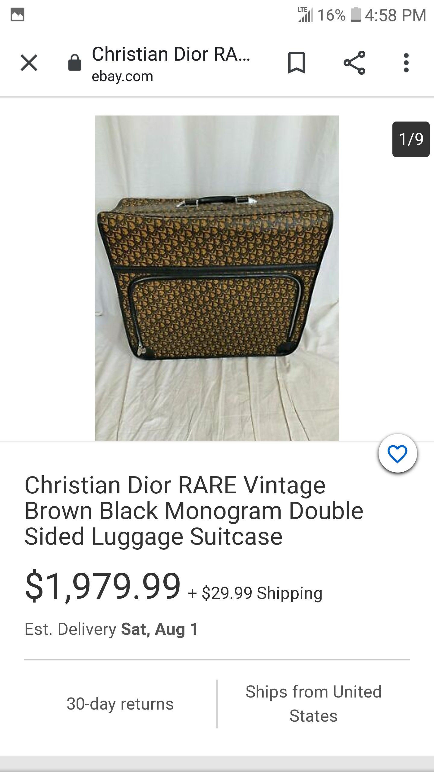 Vintage Christian Dior Garment Bag for Sale in Fort Lauderdale, FL - OfferUp