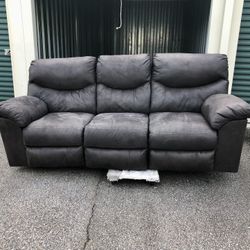 Brown Microfiber Reclining Couch