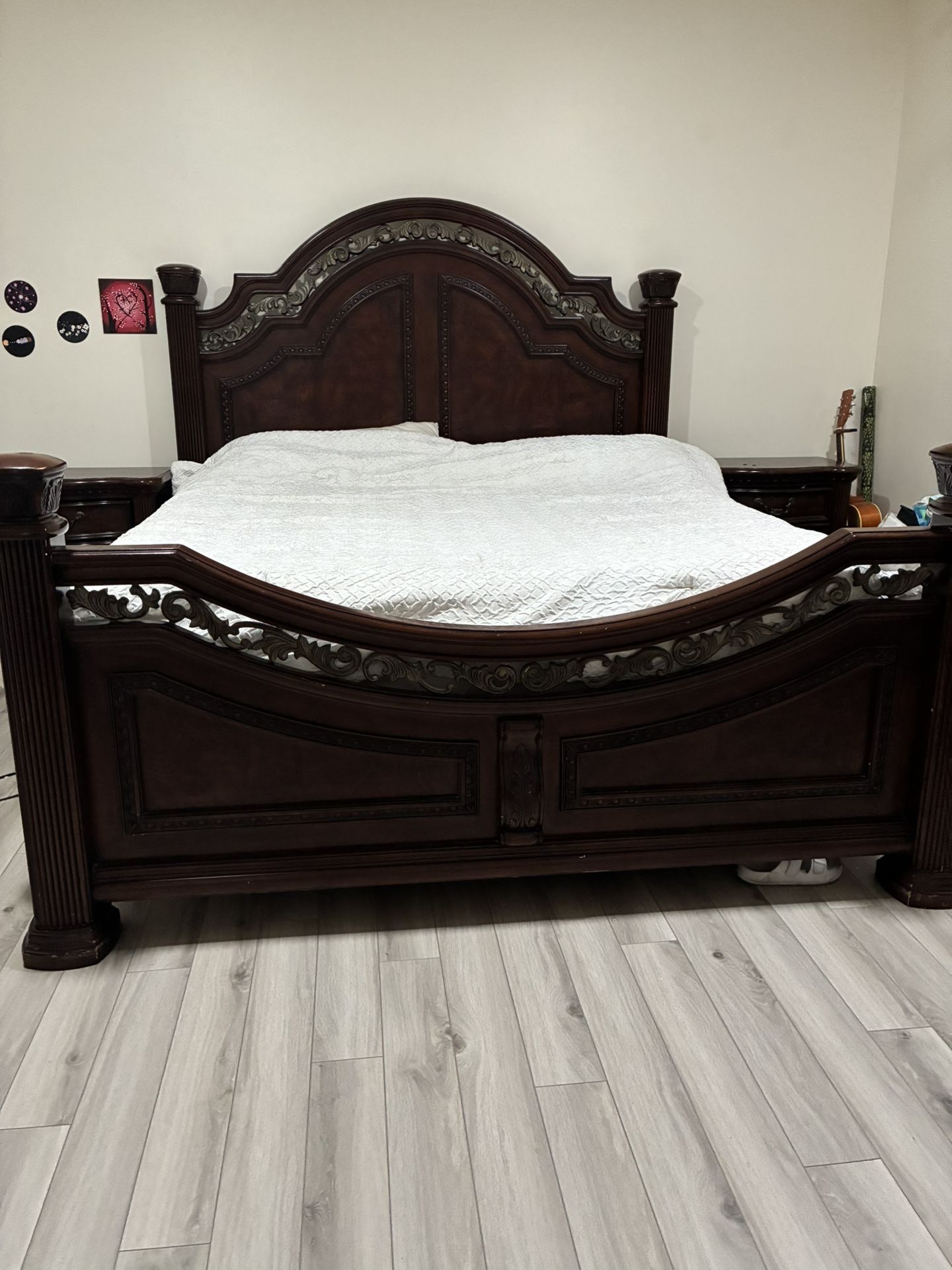 Bed  Frame And 2 Night Stands 