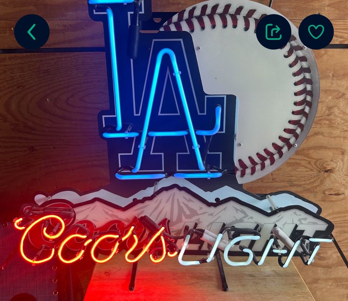 Dodgers Neon Light Coors Light