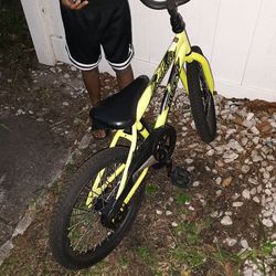 Neon Yellow BMX Bike with Black Accents