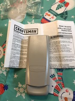 New! Craftsman garage keyless pad model 139.53754