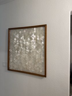 World Market Capiz Shell Framed Wall Decor