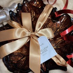 Christmas Gift Glass Plates Set Of 2