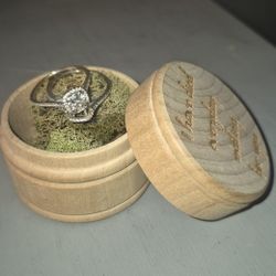 Moissanite Engagement/wedding Band