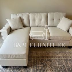 New Small Beige Sectional