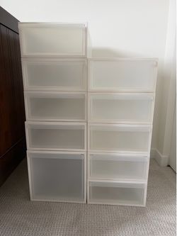 Plastic stackable drawers