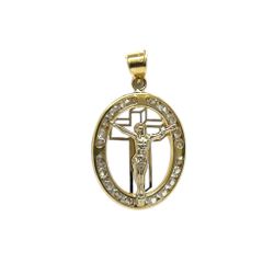 Pendant Charm Yellow Gold 14k. Crucifix 