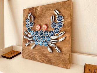 Bottle Cap Crab Wall Art