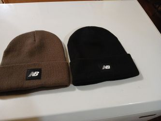 Men's New Balance Winter Beanie Hats All Black & All Brown Brand New 