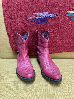 Red western boots