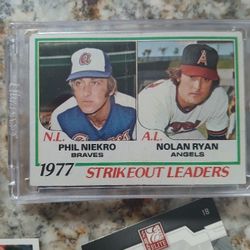 1977 Topps Nolan Ryan And Phil Niekro SL