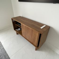 West Elm solid wood Anton shallow media console 45 inch Long