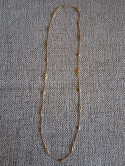 Vintage Geometric Link Station Chain Necklace