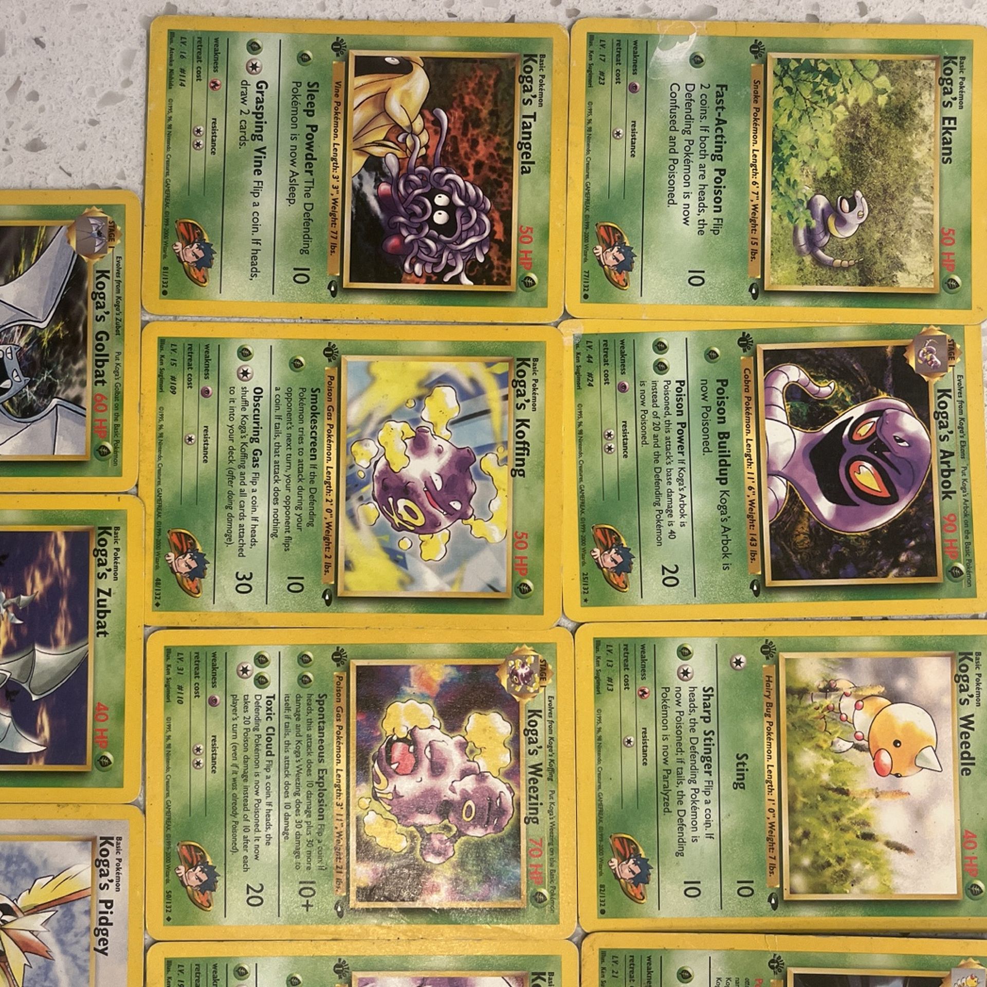 koga pokemon cards Koga's Ninja Trick 1st Edition - 115/132 Non-Holo Trainer you may switch this Pokmon with 1 of your Benched Pokmon (before damage or other effects of attacks) 1st Edition Koga Gym Challenger