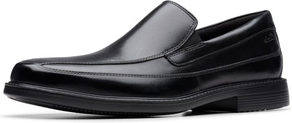 Clarks Cosgrove Free Loafer Black Leather Slip On Comfort Shoe Sz 13 Wide New