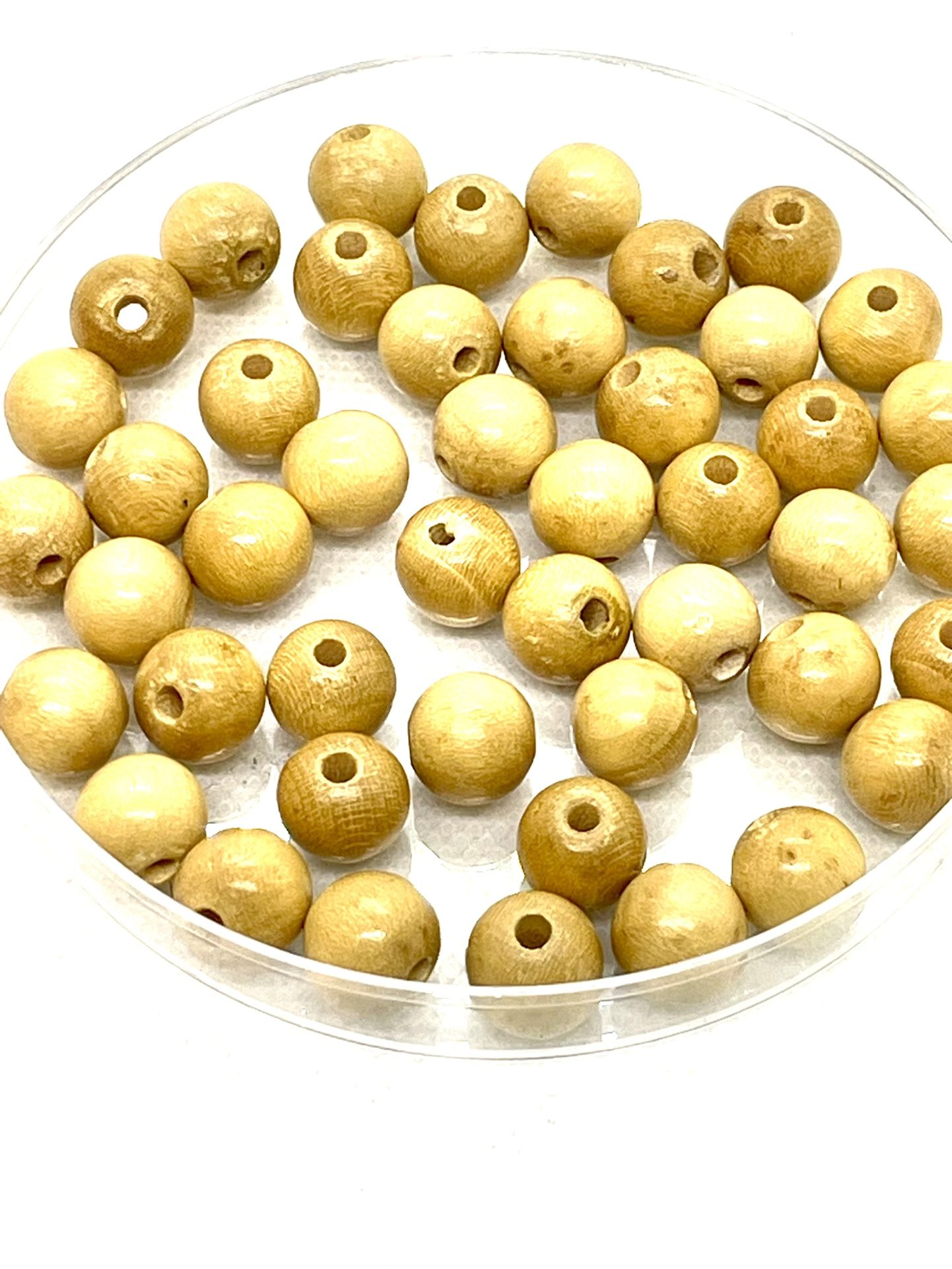 Lot Of 45 10mm Wooden Beads 