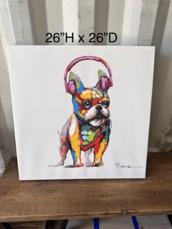 Wall Art - French Bulldog - Oil Painting