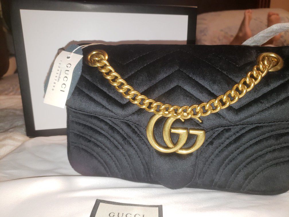 Gucci GG Marmont Velvet Shoulder Bag - Farfetch