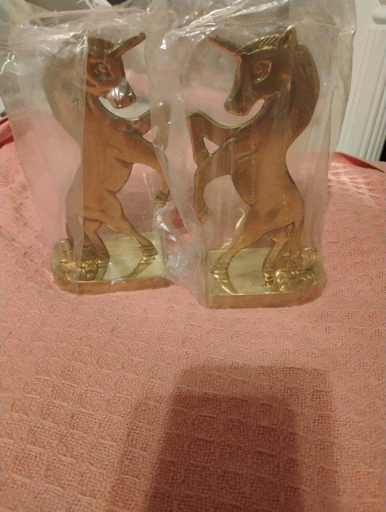 Pair Unicorn Gold Book Holders _$6 Firm Price Local Pickup Fcfs