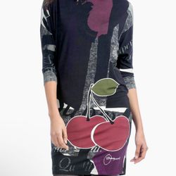 Desigual Dress With Cherry Accents. Size L