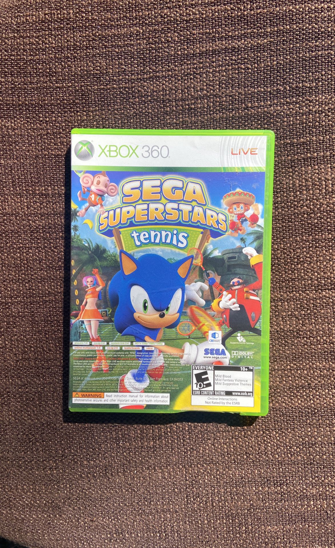 Sega Superstars Tennis + Xbox Live Arcade Xbox 360