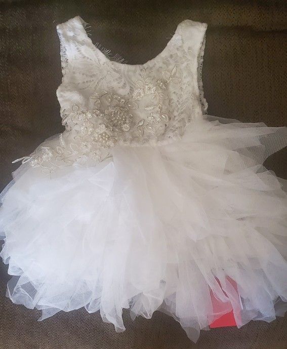 2Bunnies Girl Lace Tutu~NEW w Tags~Back A-Line~ Party Flower Girl Dress~3T