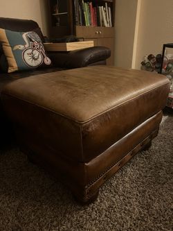 Leather Ottoman