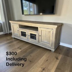 Progressive Furniture Willow 74” Rustic Gray Media Console TV Stand – Free Delivery