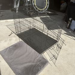 Large Metal Folding Dog Crate