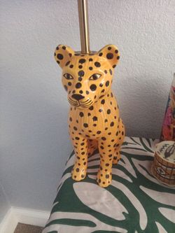Cheetah vintage lamp