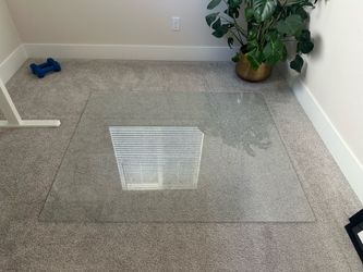 Glass chair mat
