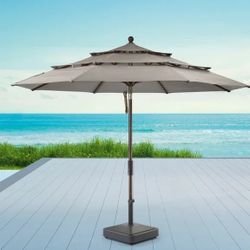Outdoor Patio Umbrella, 11ft Proshade 3 Tier Market Umbrella Sunbrella