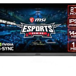 Msi gaming monitor 27in 144hz with mount BRAND NEW