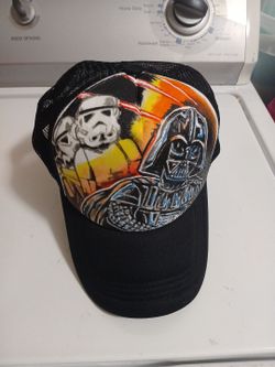 Star wars Vader hand painted  trucker hat