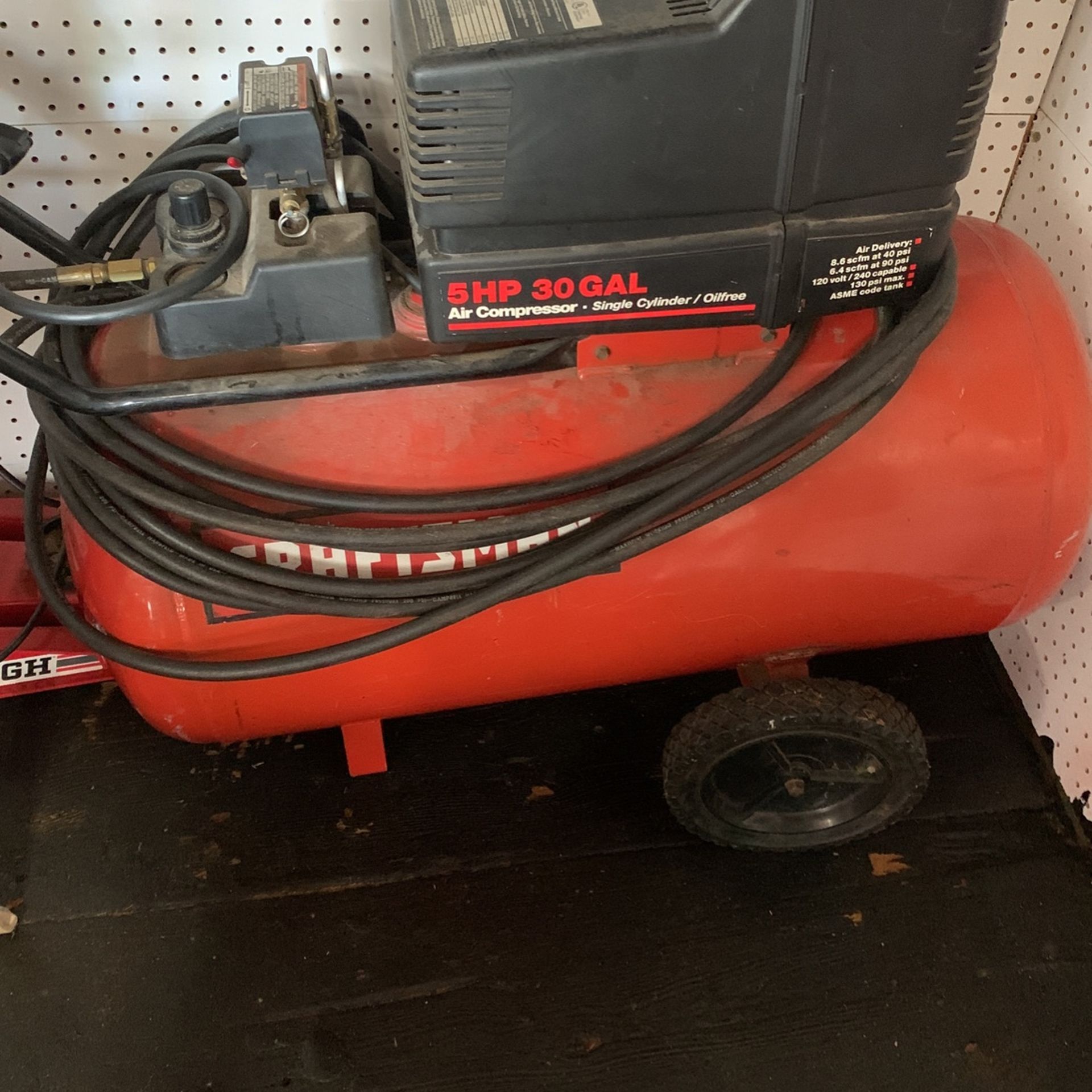 5 Hp    30 Gal  Craftsman Air Compressor