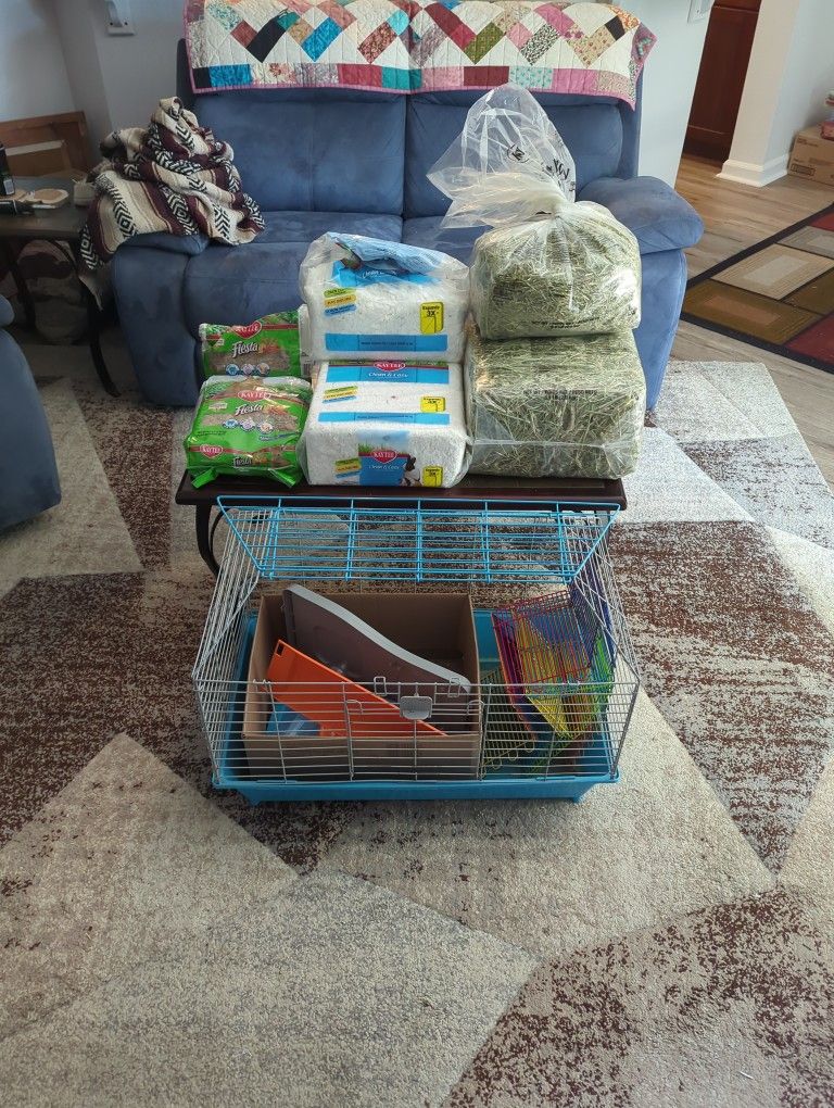 Small Animal Cage And All Supplies.