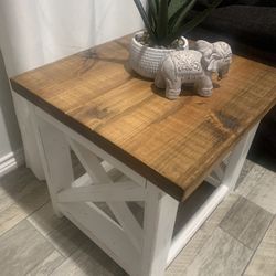 New Rustic Style End Table 