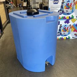 WaterPrepared Drinking Water Storage Tank with Spigots, 55 Gallon, Blue