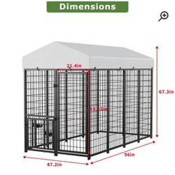 New Large Outdoor Dog Kennel With Shade