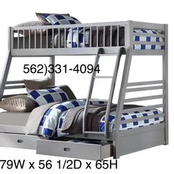 New Bunkbed Twin/Full W/Drawers & New Mattresses 