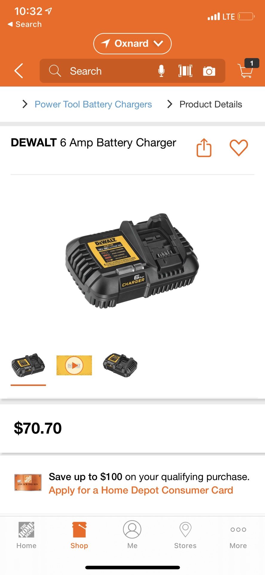 Dewalt 6AMP Battery Charger