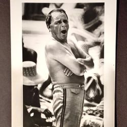 Frank Sinatra Yawning Shirtless At The Beach Candid Singer Movie Celebrity Star 8x10 Glossy Black And White Vintage Still Photo Picture