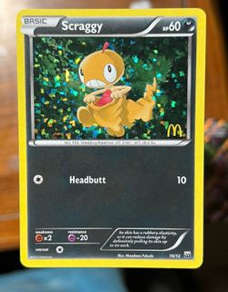Scraggy 10/12 Vintage McDonalds Promo Pokémon Card