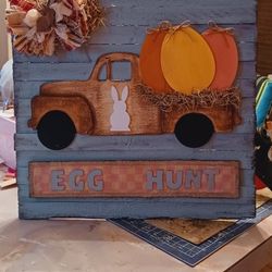 Cute Easter Sign,  15"Inches X 15" Inches