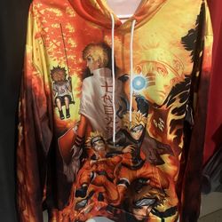 Pikachu Hat And Naruto Anime Hoodie