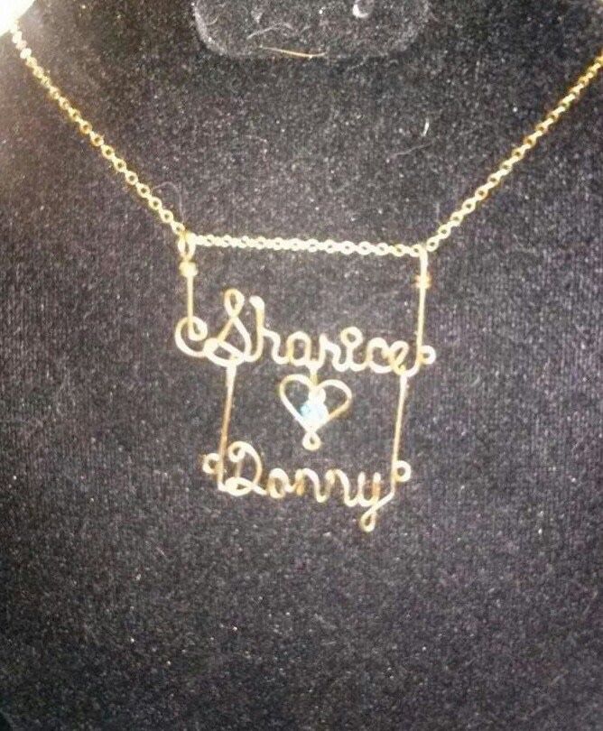 Custom Wire Double Nameplate Necklace