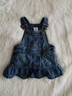 Carter's denim skirt overalls - 3mos
